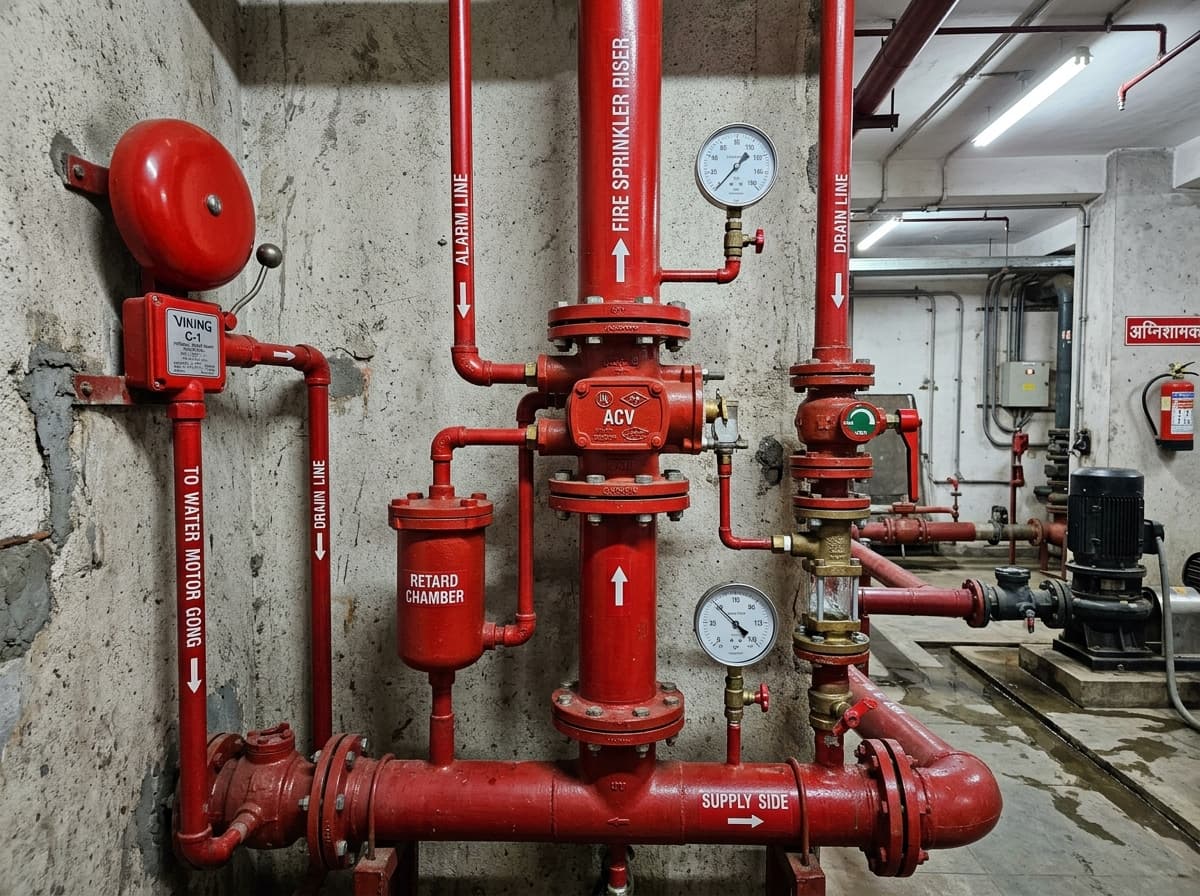 Fixed Automatic Fire Sprinkler Alarm Check Valve Station